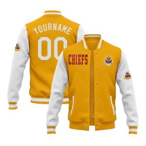 Custom Glitter  Two Tone Varsity Letterman Football Team Jacket For Game Day