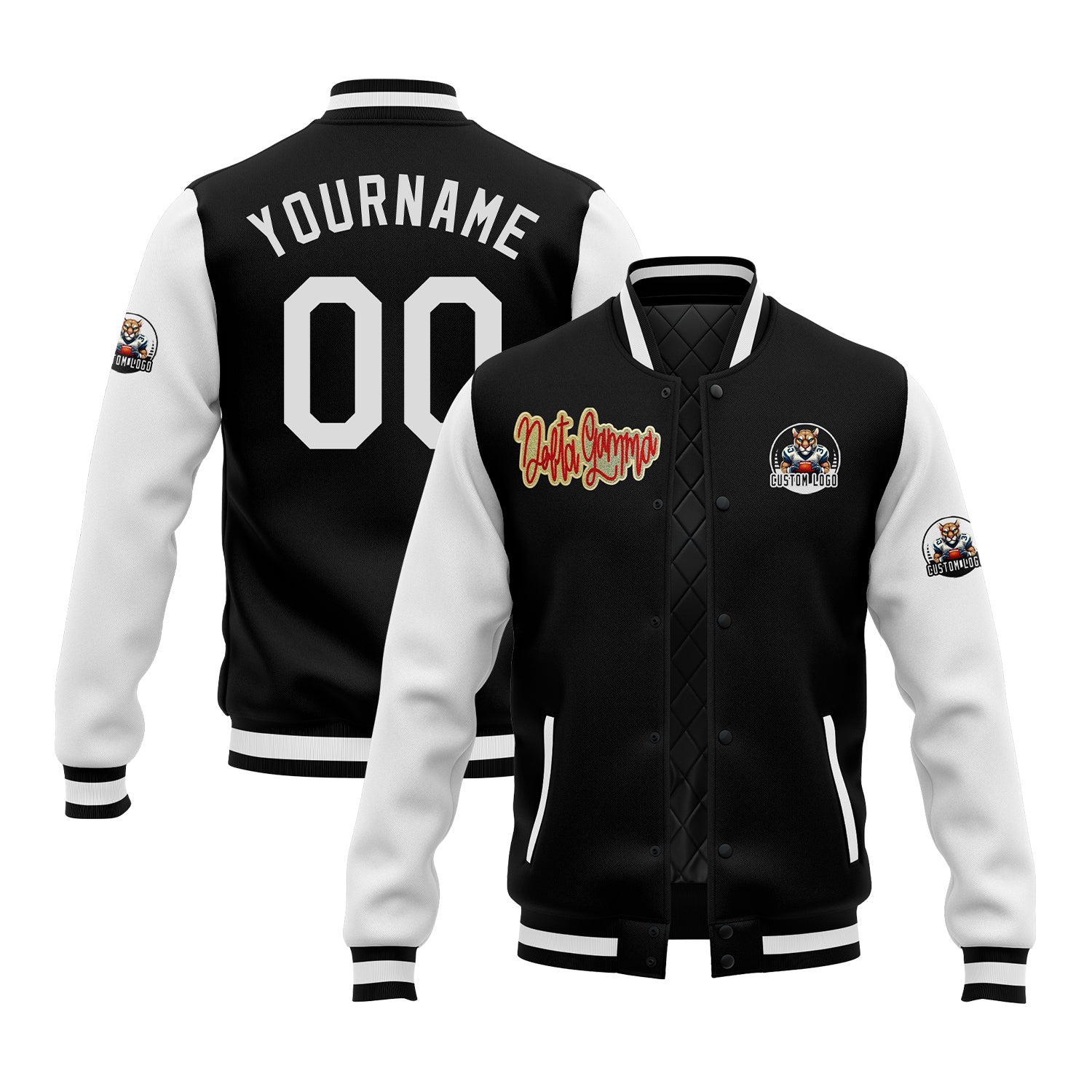 Custom Two Tone Glitter  Varsity Letterman Football Game Day Team Jacket