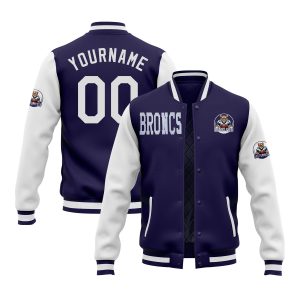 Custom Two Tone Glitter  Varsity Letterman Football Team Jacket