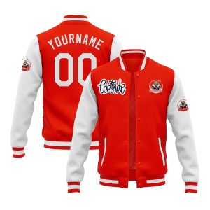 Custom Two Tone Glitter  Varsity Letterman Football Team Jacket For Game Day