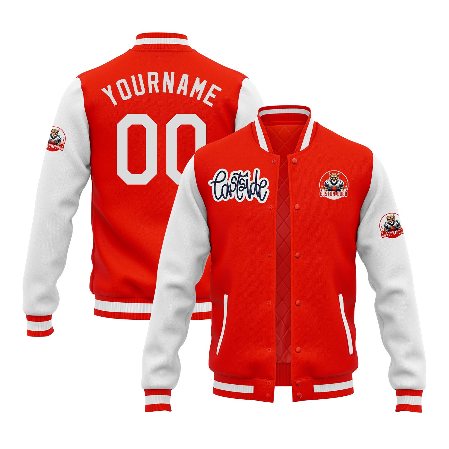 Custom Two Tone Glitter  Varsity Letterman Football Team Jacket For Game Day