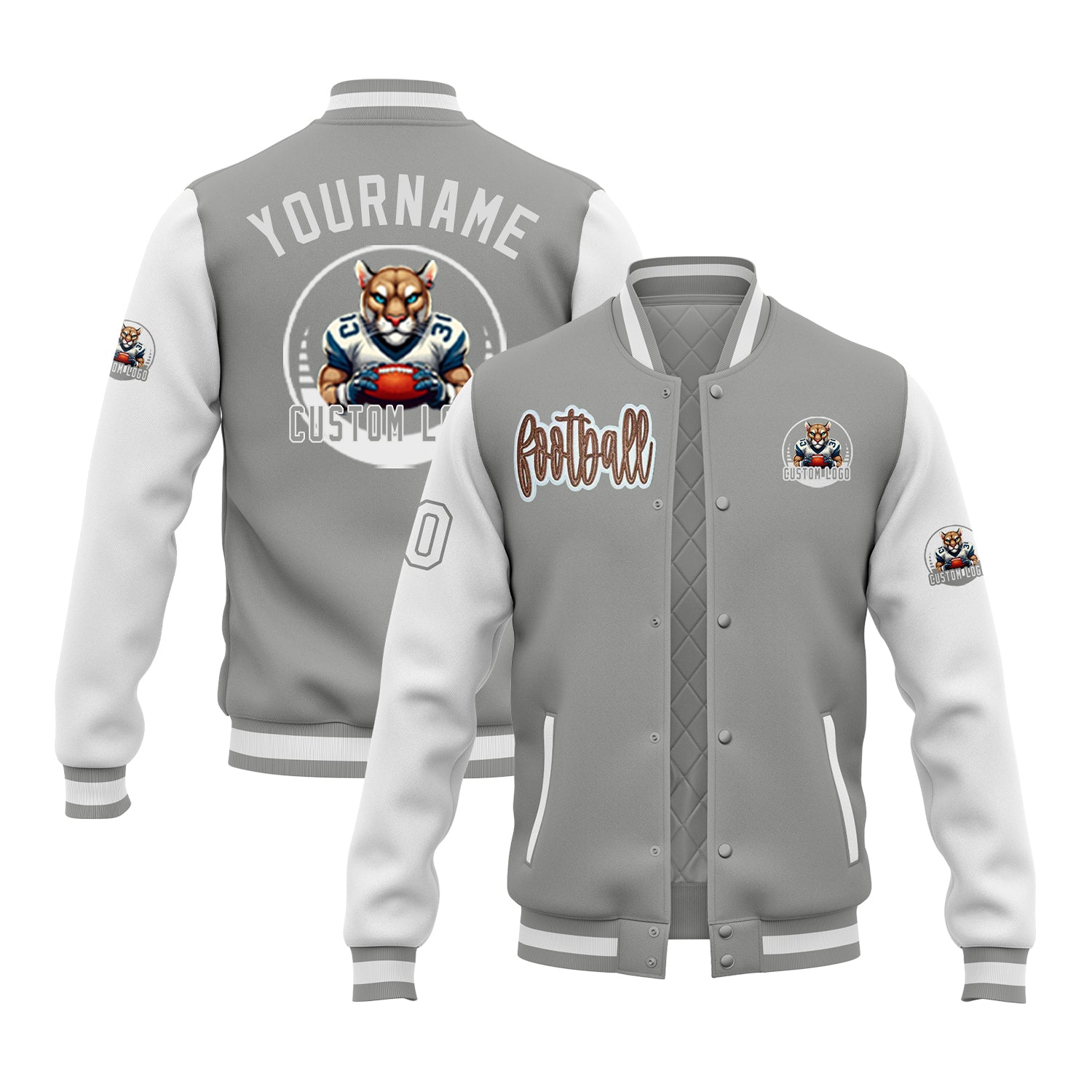 Custom Two Tone Glitter  Varsity Letterman Team Football Game Day Jacket