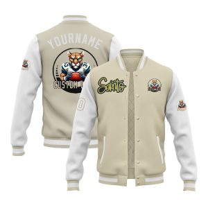 Custom Two Tone Glitter  Varsity Letterman Team Jacket For Game Day